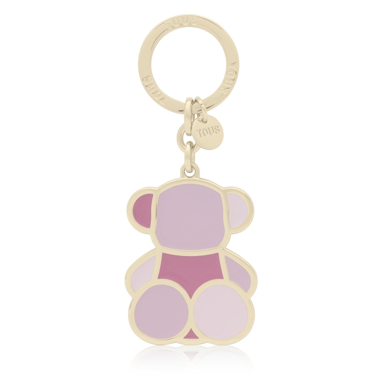 Llavero de color rosa con forma de oso Bold Bear Faceted