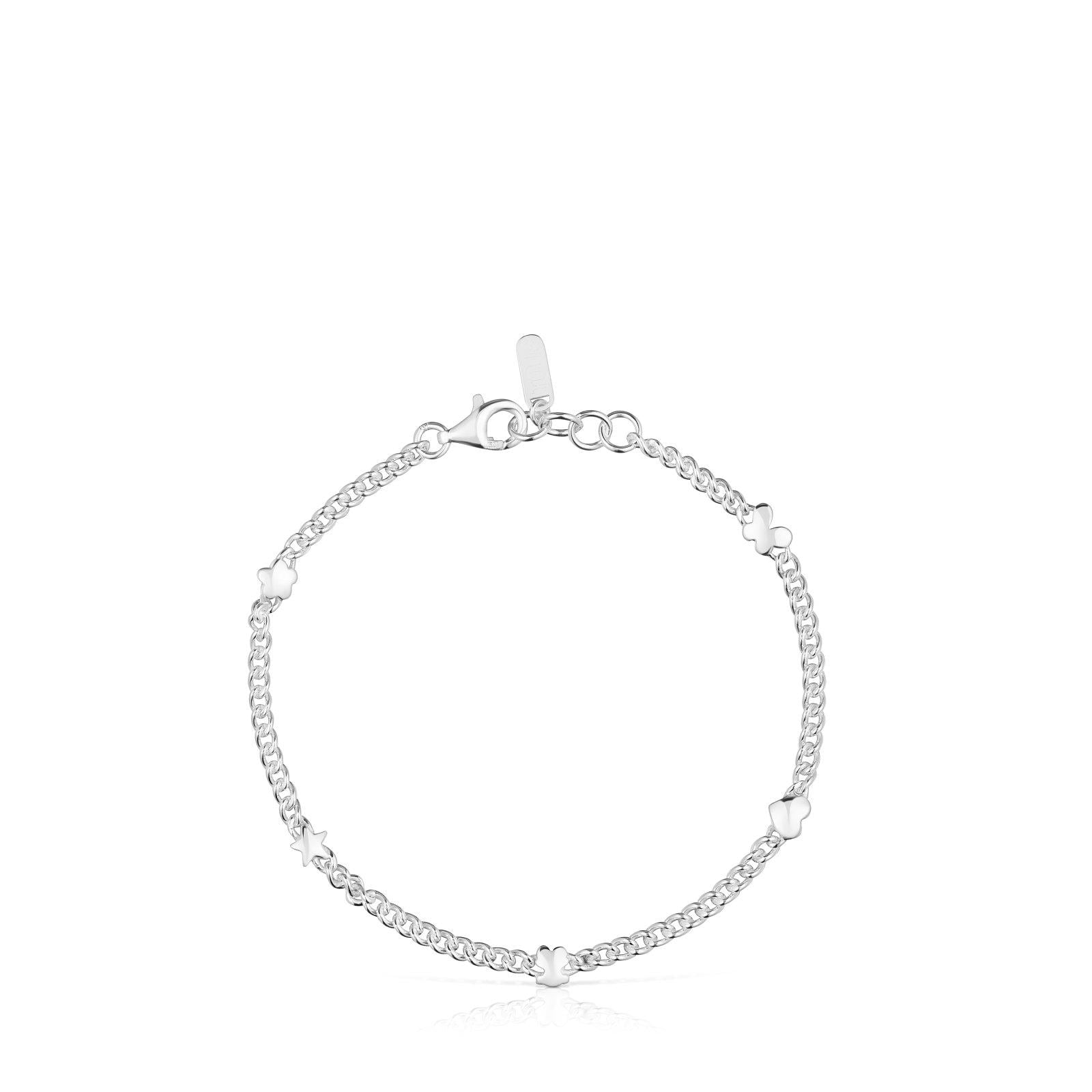 Pulsera cadena de plata motivos Bold Motif