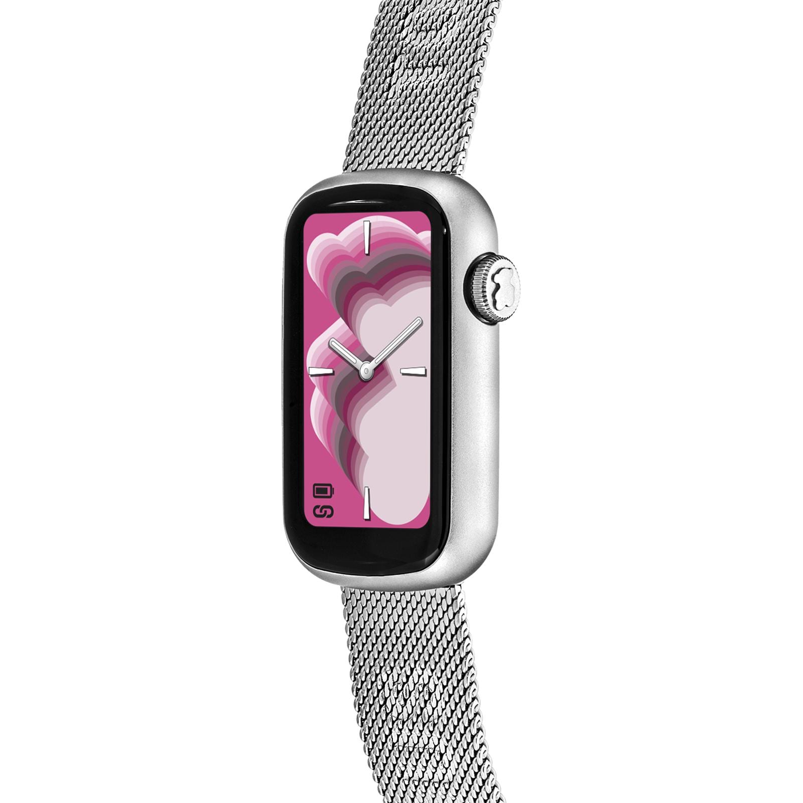 Reloj smartwatch TOUS T-Band Mesh con brazalete de acero inoxidable y caja de aluminio.