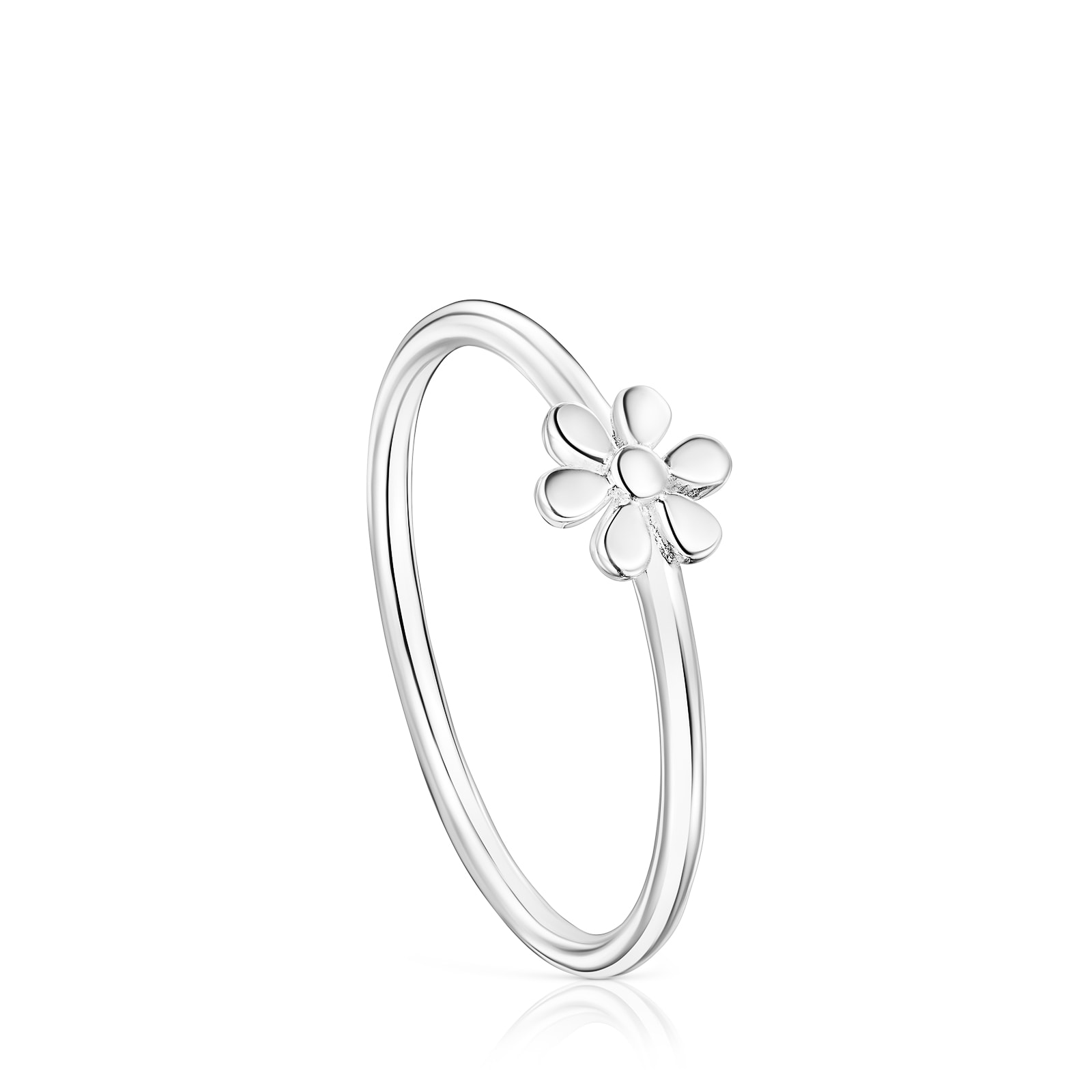 Anillo flor de plata Fragile Nature