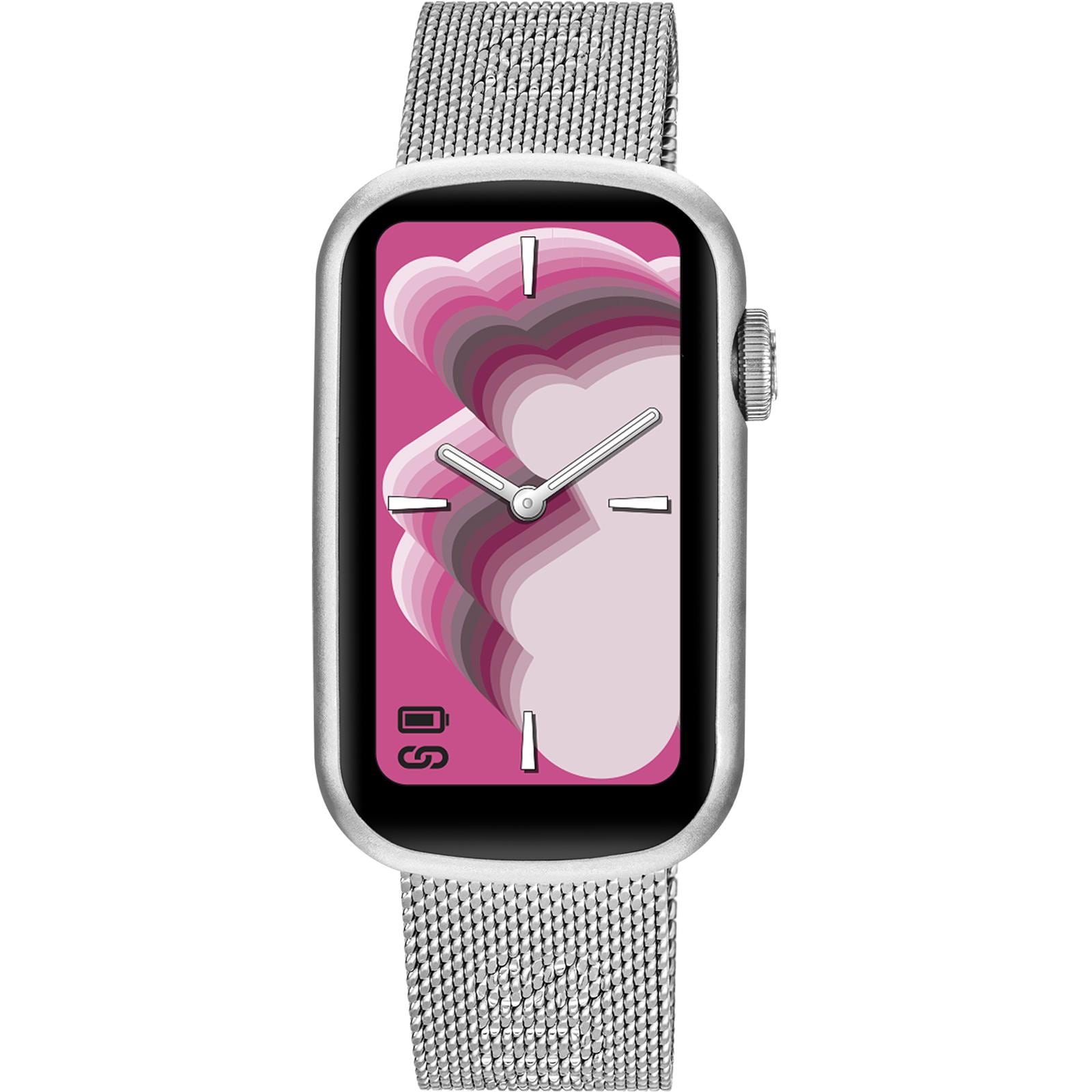 Reloj smartwatch TOUS T-Band Mesh con brazalete de acero inoxidable y caja de aluminio.