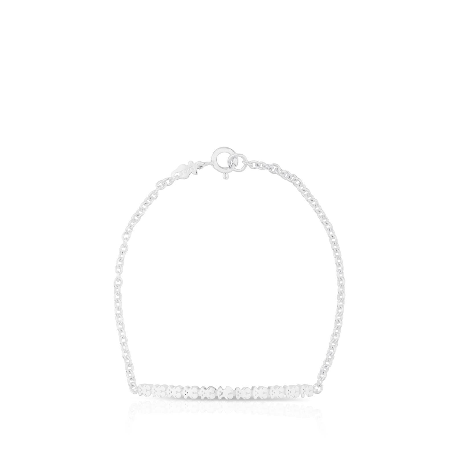 Pulsera de plata de 17,5cm Straight