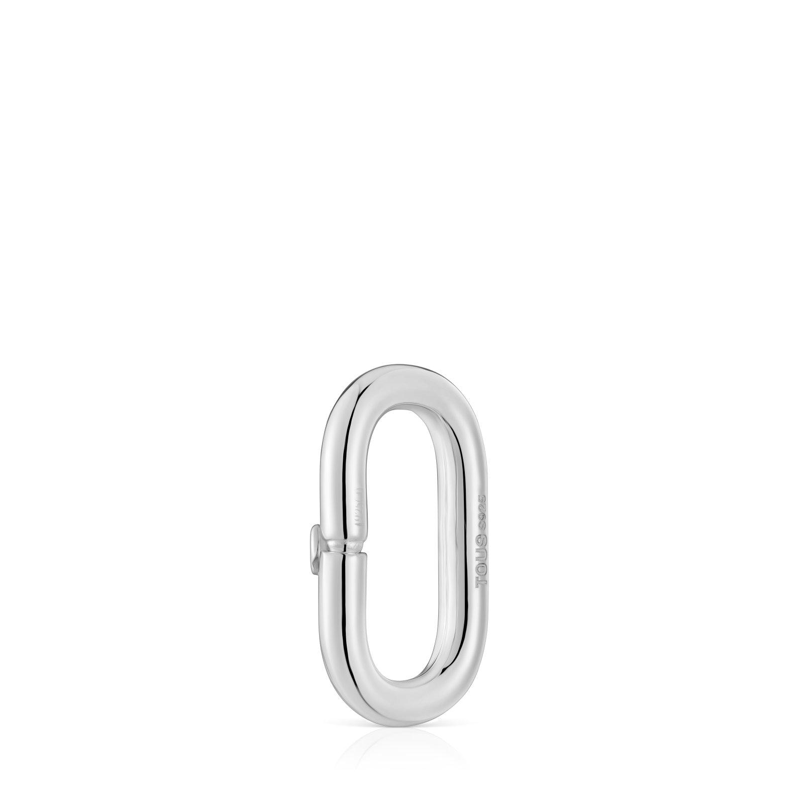 Anilla mediana de plata Hold Oval