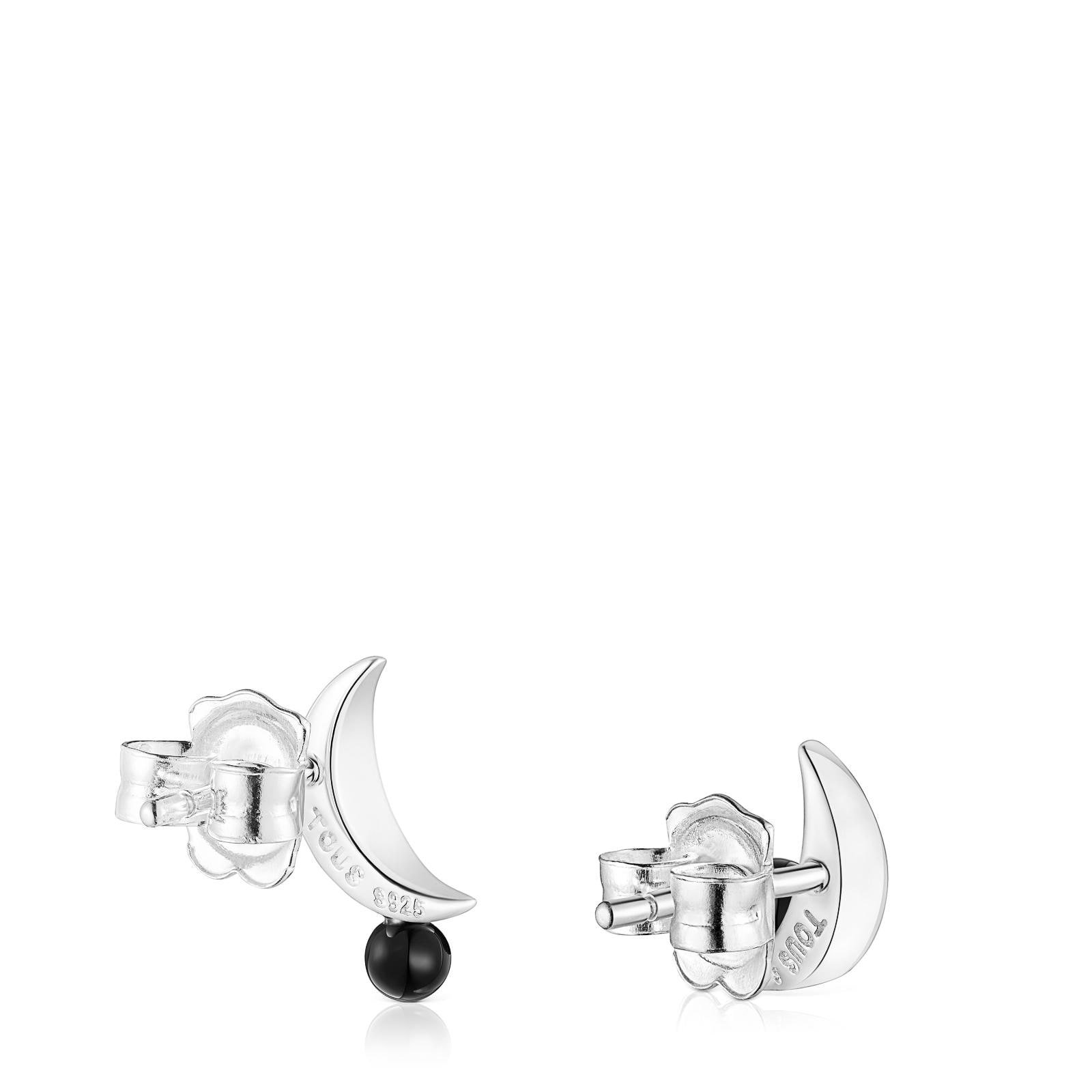 Pendientes luna de plata y onix Magic Nature