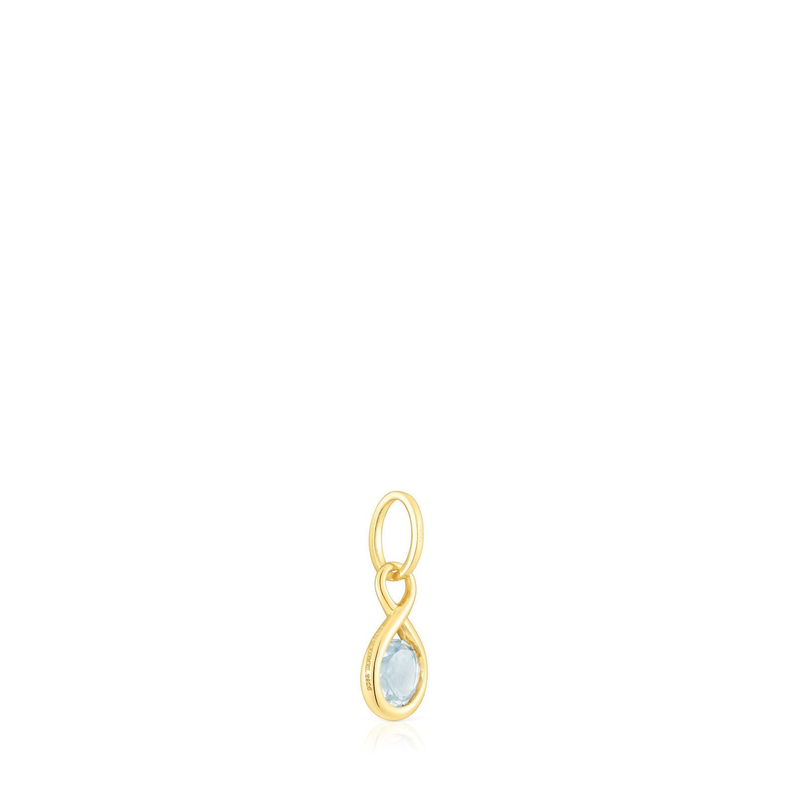 Colgante con baño de oro 18 kt y topacio Alma Motif