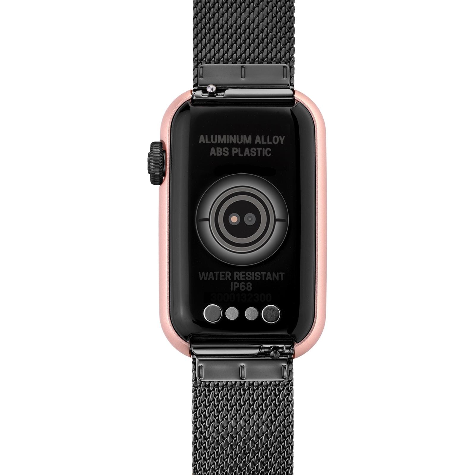 Reloj smartwatch TOUS T-Band Mesh con brazalete de acero inoxidable IP gris y caja de aluminio en color rosado.