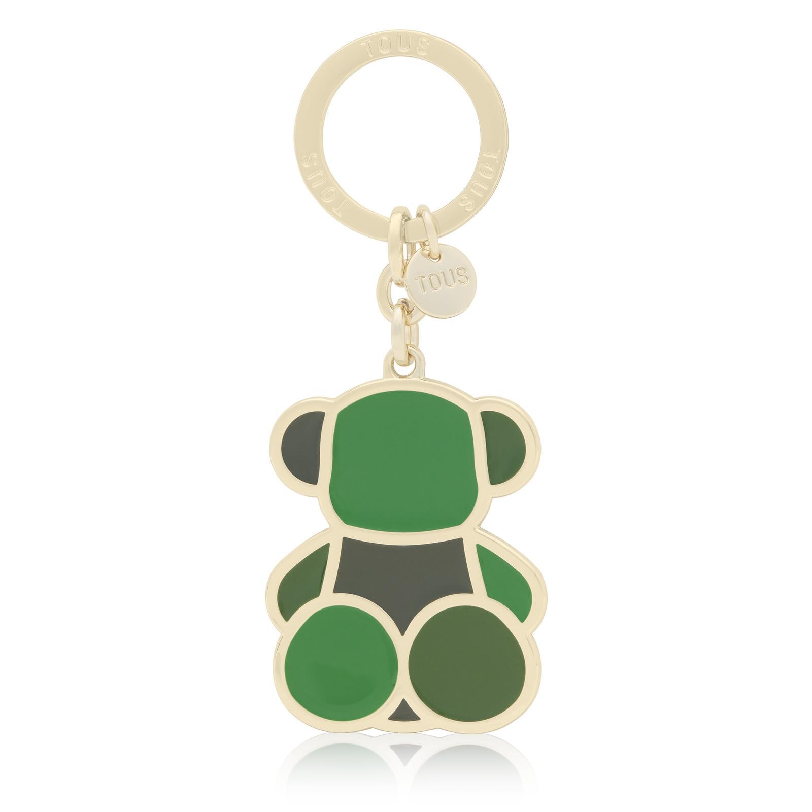 Llavero de color verde con forma de oso Bold Bear Faceted